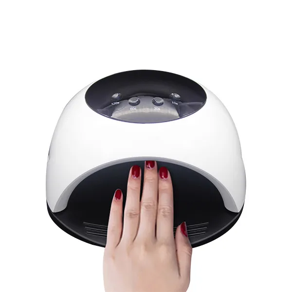 Was lässt die 90 -W -Nagellacktrocknermaschine mit 42 LED -Lampen hervorheben?